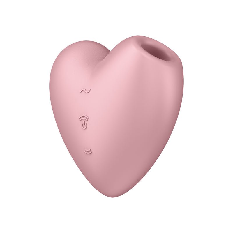 Satisfyer Cutie Heart - Light Pink - Light Pink USB Rechargeable Air Pulsation Stimulator with Vibration - silkandsin