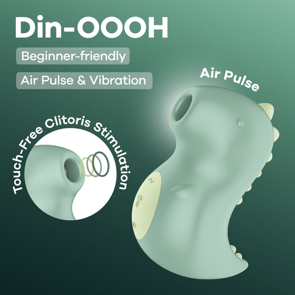 Satisfyer Din - OOOH - Mint Green USB Rechargeable Air Pulse Stimulator - silkandsin