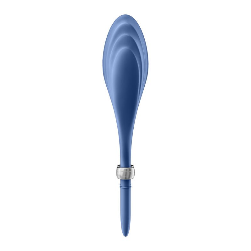 Satisfyer Duelist - Blue Vibrating Adjustable Lasso Cock Ring - silkandsin