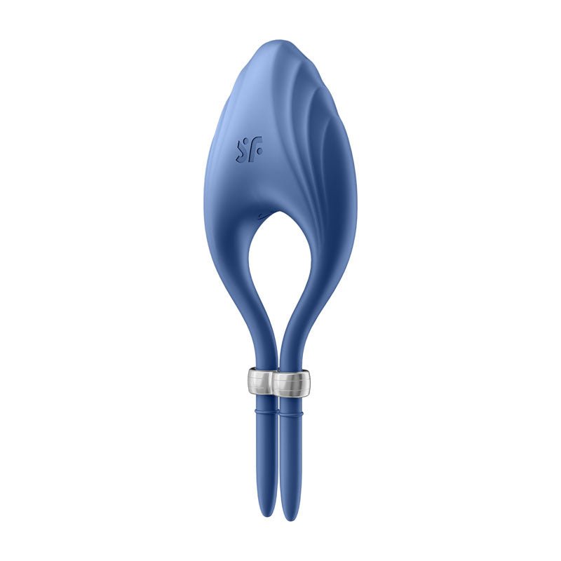 Satisfyer Duelist - Blue Vibrating Adjustable Lasso Cock Ring - silkandsin