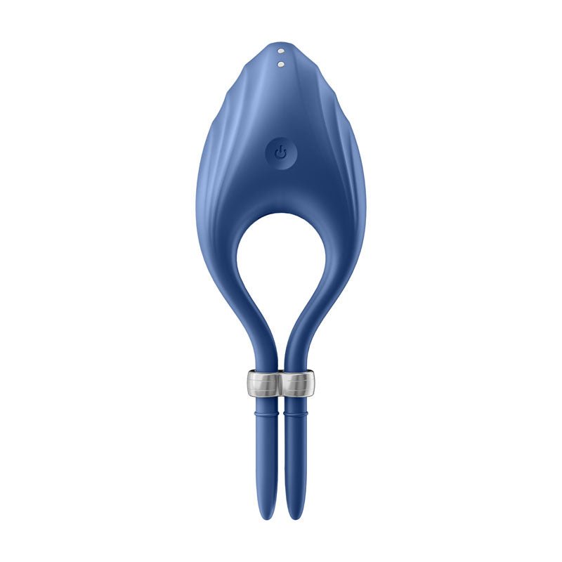 Satisfyer Duelist - Blue Vibrating Adjustable Lasso Cock Ring - silkandsin