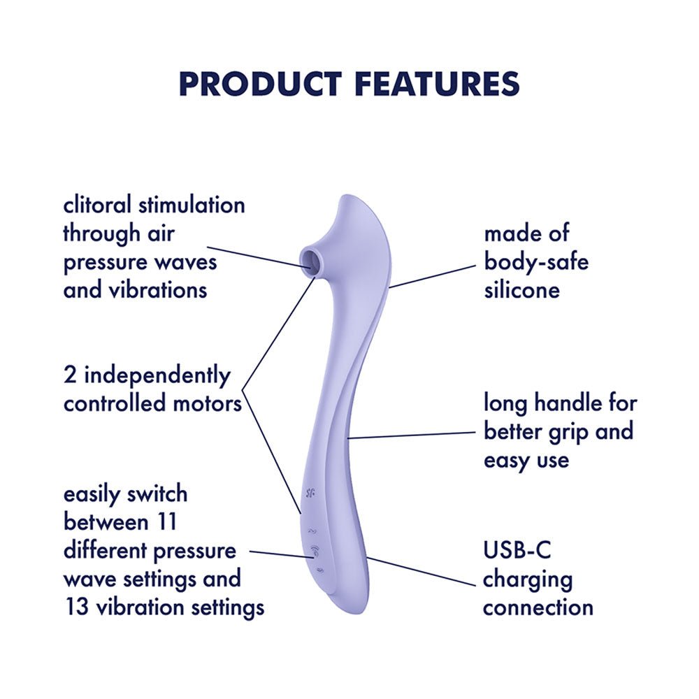 Satisfyer Easy Lover - Purple USB-C Rechargeable Air Pulse Clitoral Stimulator - Silk and Sin