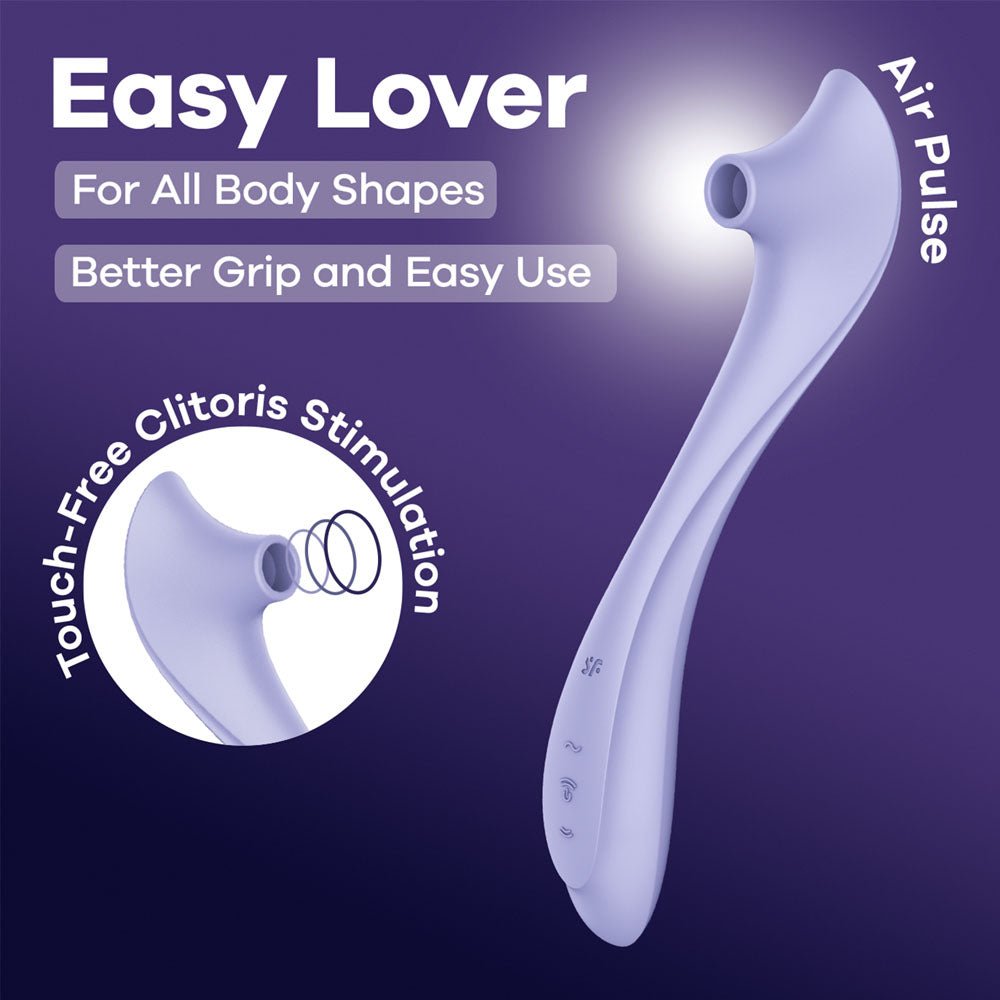 Satisfyer Easy Lover - Purple USB-C Rechargeable Air Pulse Clitoral Stimulator - Silk and Sin