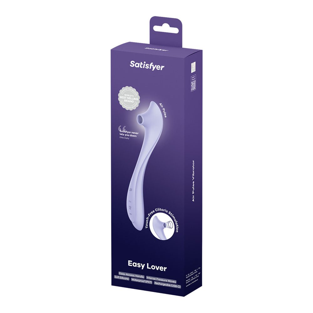 Satisfyer Easy Lover - Purple USB-C Rechargeable Air Pulse Clitoral Stimulator - Silk and Sin