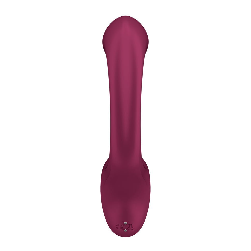 Satisfyer G For Goddess 2 - Wine Red - Wine Red 18.8 cm USB Rechargeable Vibrator with Clit Stim - Silk and Sin