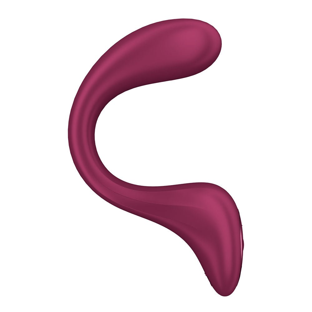 Satisfyer G For Goddess 2 - Wine Red - Wine Red 18.8 cm USB Rechargeable Vibrator with Clit Stim - Silk and Sin