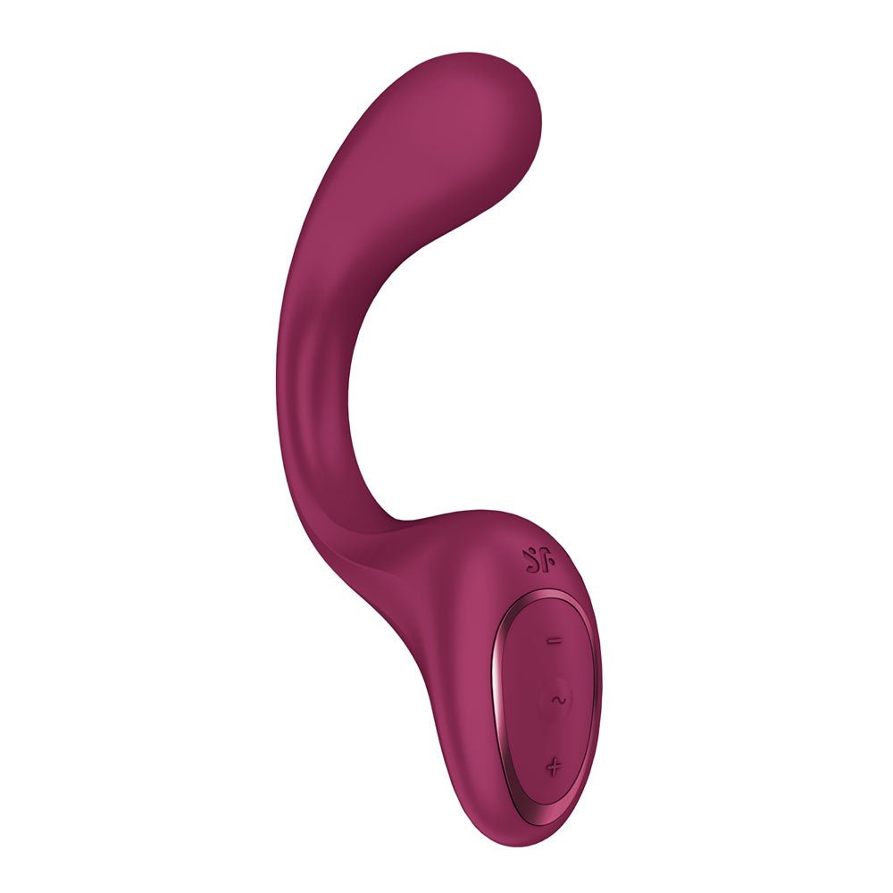Satisfyer G For Goddess 2 - Wine Red - Wine Red 18.8 cm USB Rechargeable Vibrator with Clit Stim - Silk and Sin