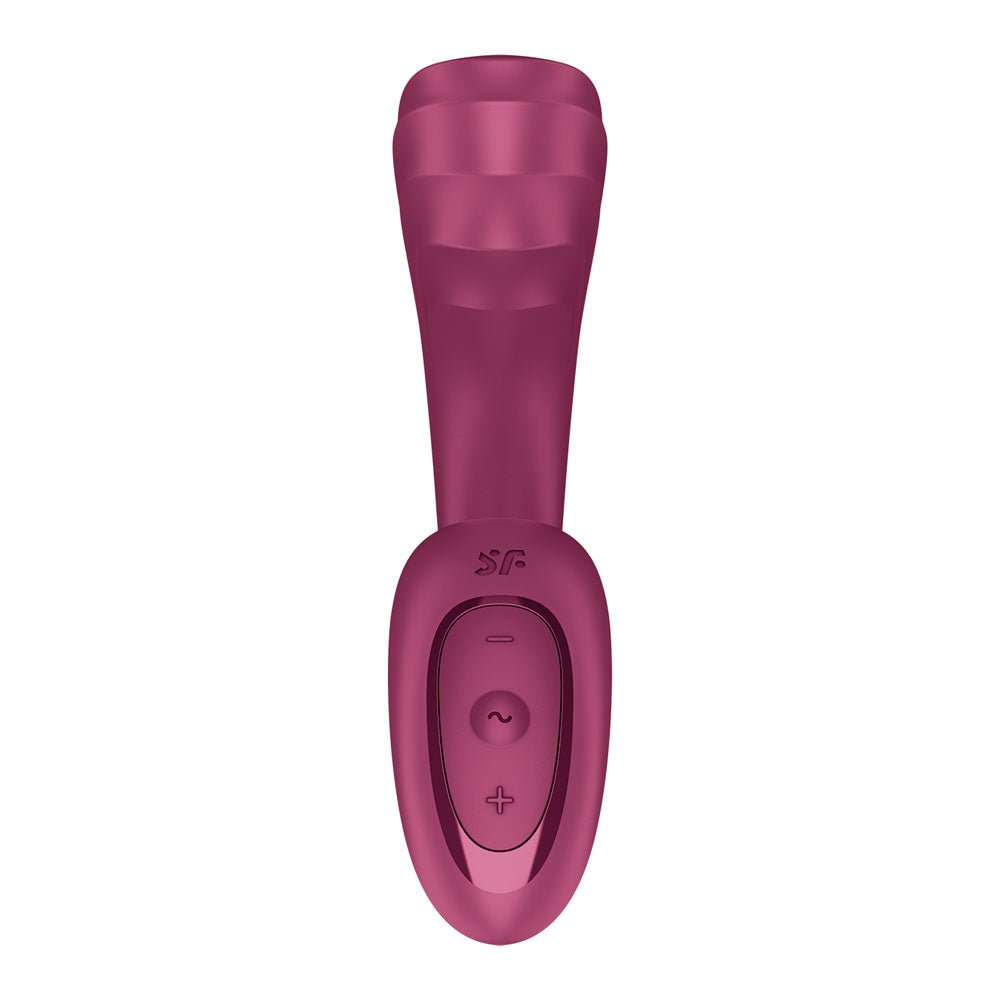 Satisfyer G For Goddess 3 - Wine Red - Wine Red 16 cm USB-C Rechargeable Vibrator with Clit Stim - Silk and Sin