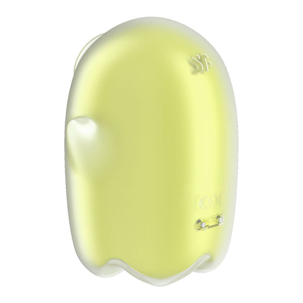 Satisfyer Glowing Ghost - Yellow - Glow in Dark Yellow USB Rechargeable Air Pulse Stimulator - silkandsin