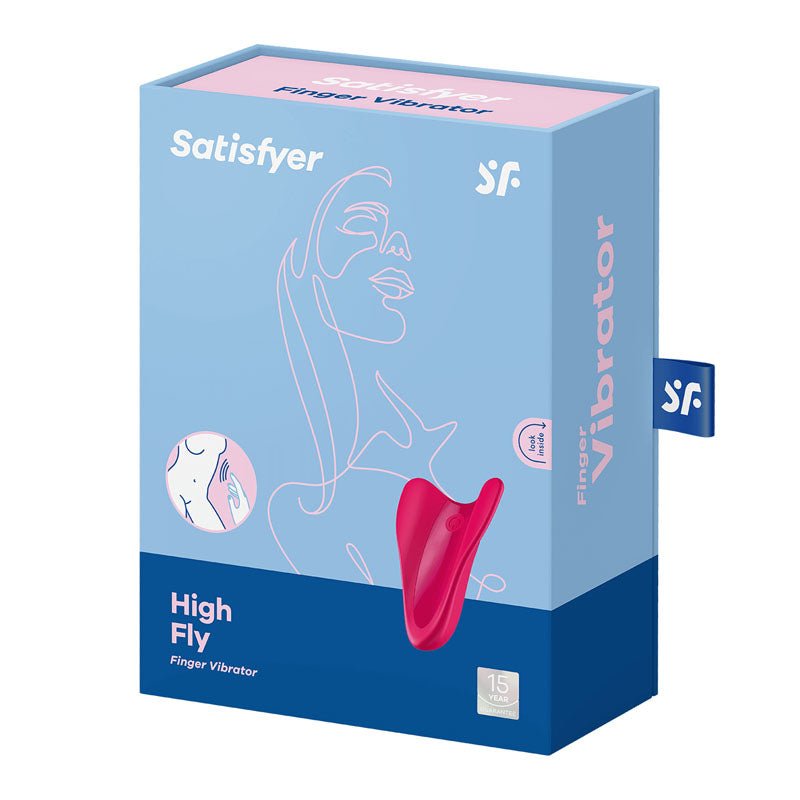 Satisfyer High Fly - Red USB Rechargeable Finger Stimulator - Silk and Sin