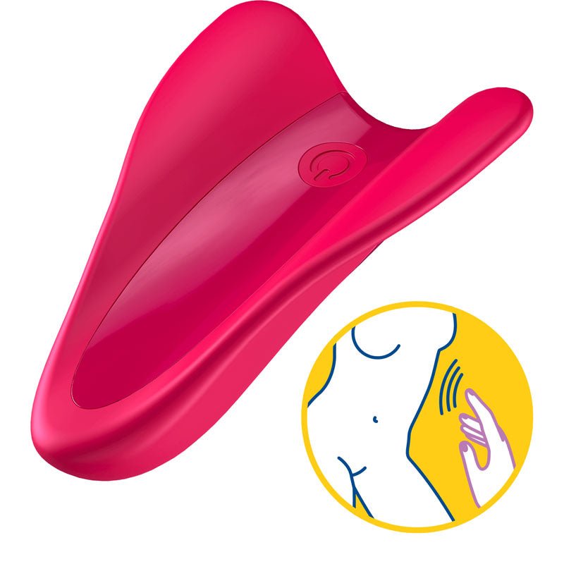 Satisfyer High Fly - Red USB Rechargeable Finger Stimulator - Silk and Sin