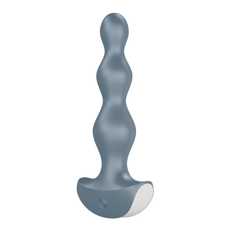 Satisfyer Lolli - Plug 2 - Gray Vibrating Anal Beads - silkandsin