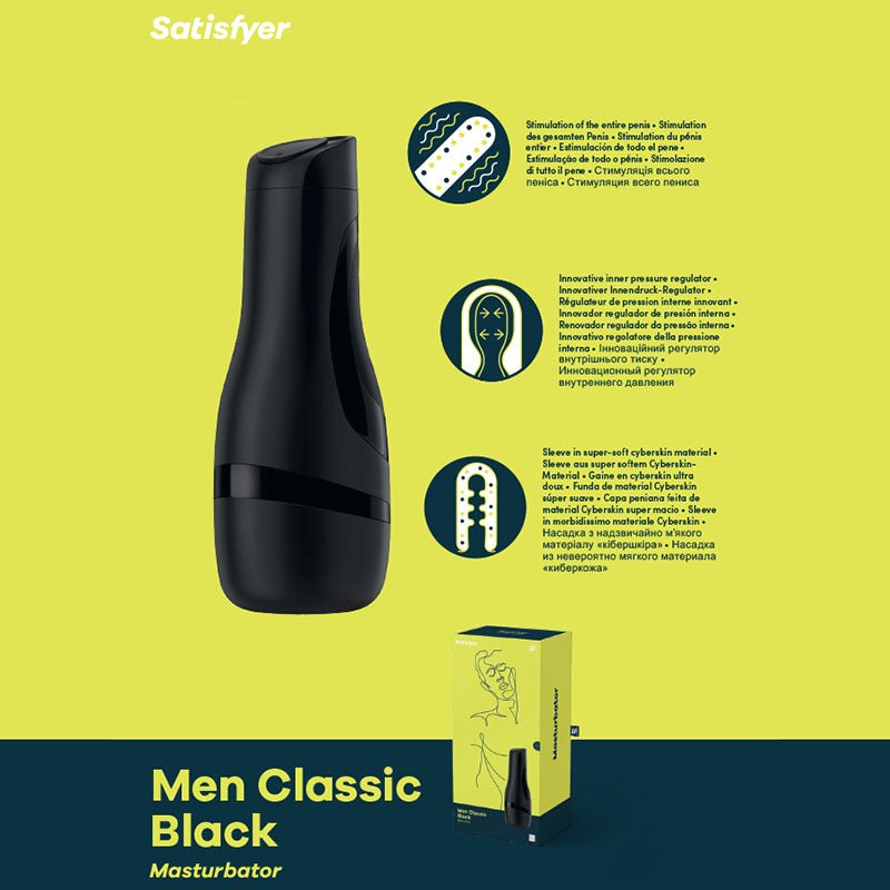 Satisfyer Men Classic - Black Stroker - silkandsin