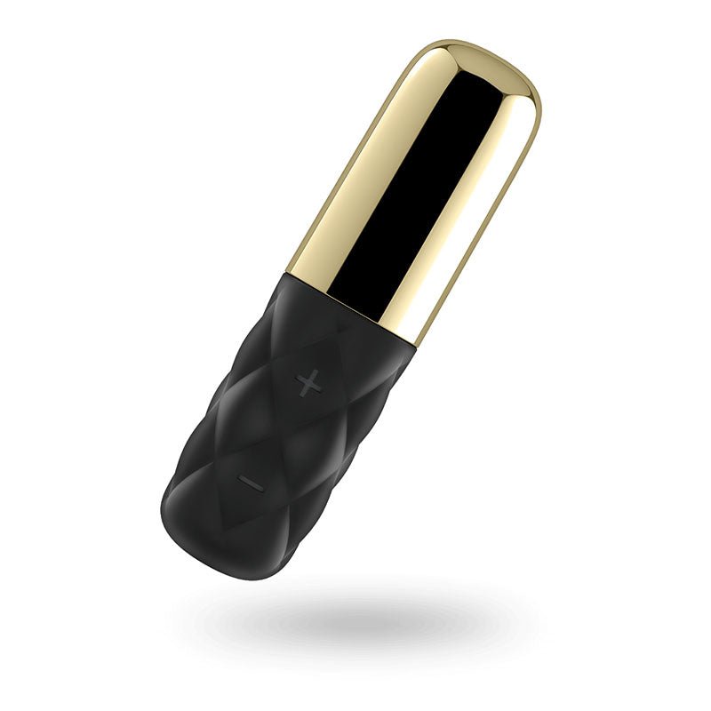 Satisfyer Mini Sparking Darling - Gold/Black USB Rechargeable Mini Vibrator - silkandsin