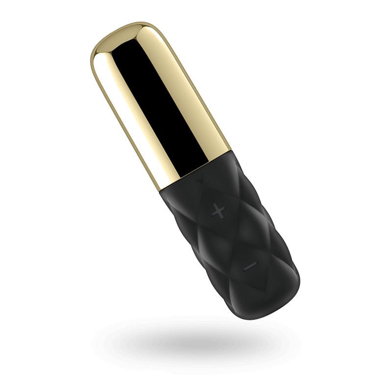 Satisfyer Mini Sparking Darling - Gold/Black USB Rechargeable Mini Vibrator - silkandsin