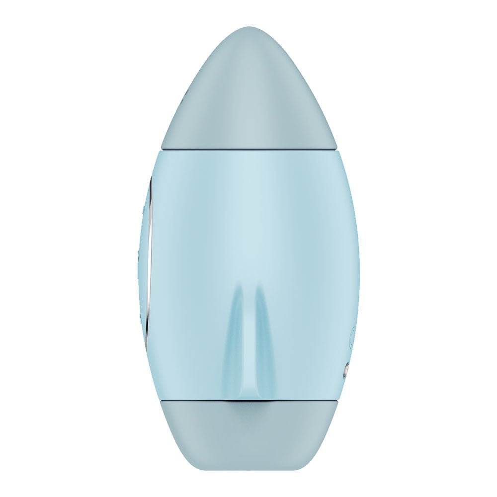 Satisfyer Mission Control - Blue - Blue USB Rechargeable Vibrating Air Pulse Stimulator - Silk and Sin