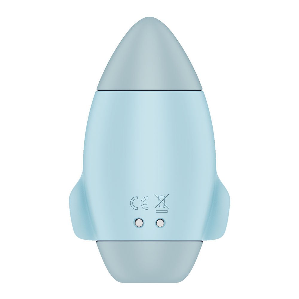 Satisfyer Mission Control - Blue - Blue USB Rechargeable Vibrating Air Pulse Stimulator - Silk and Sin