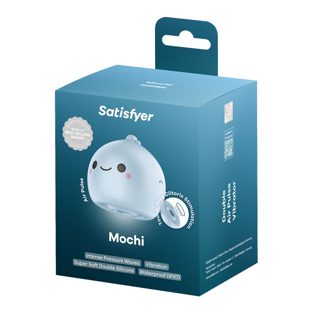 Satisfyer Mochi - Frost Blue - Frost Blue USB Rechargeable Air Pulse Stimulator - silkandsin