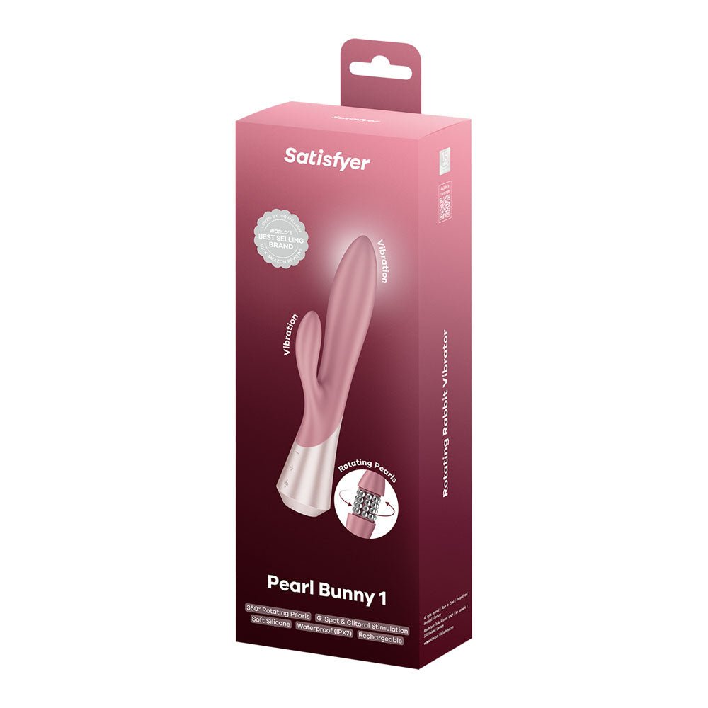 Satisfyer Pearl Bunny 1 - Pink 22.3 cm USB-C Rechargeable Rabbit Vibrator - Silk and Sin