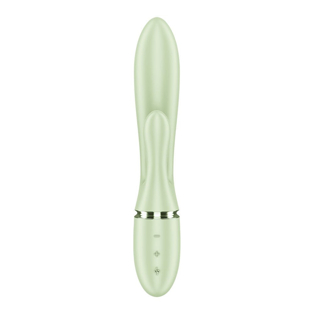 Satisfyer Pearl Bunny 2 - Light Green - Light Green 21.5 cm USB-C Rechargeable Rabbit Vibrator - Silk and Sin