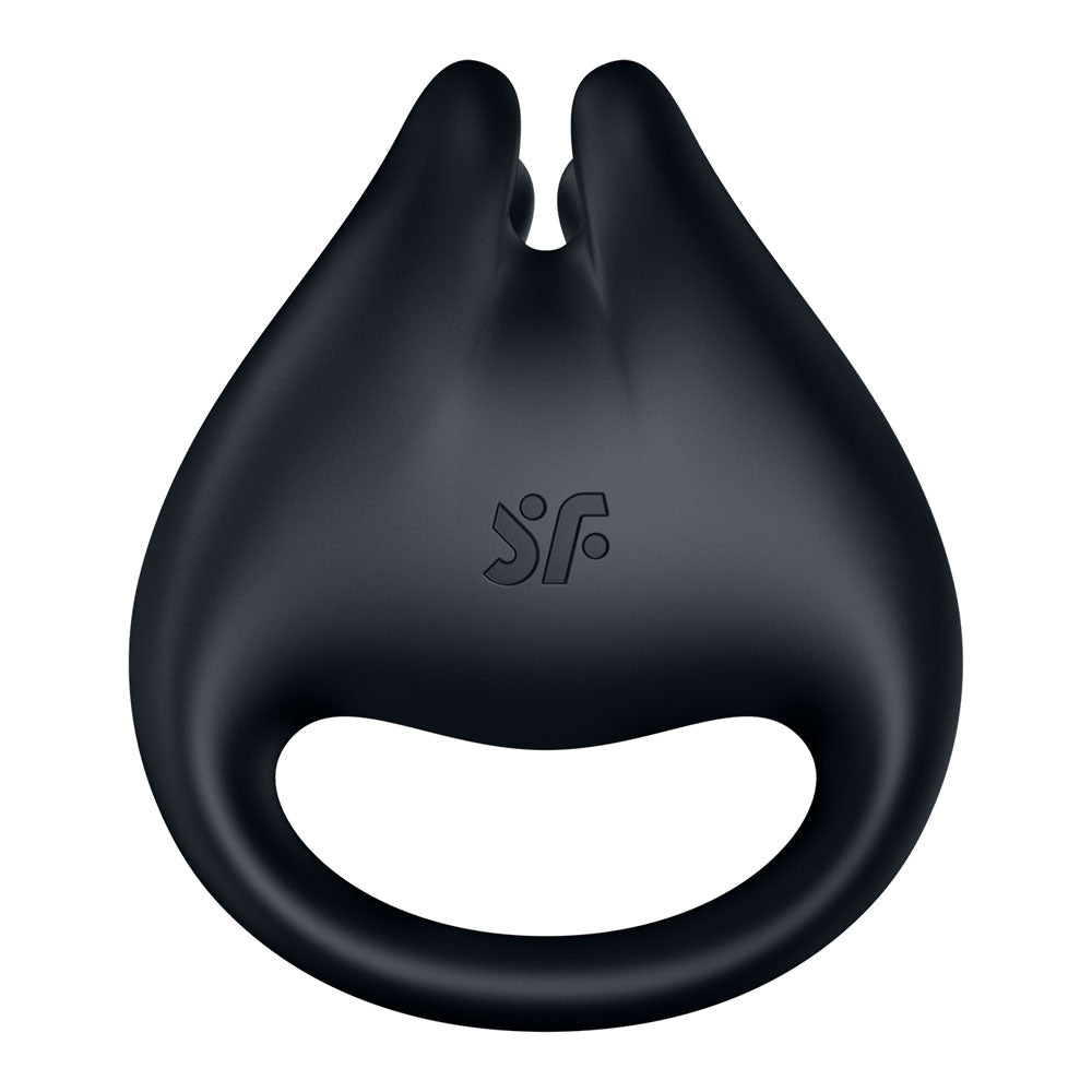 Satisfyer Perfect Pair 1 - Black USB-C Rechargeable Vibrating Couples Ring - Silk and Sin