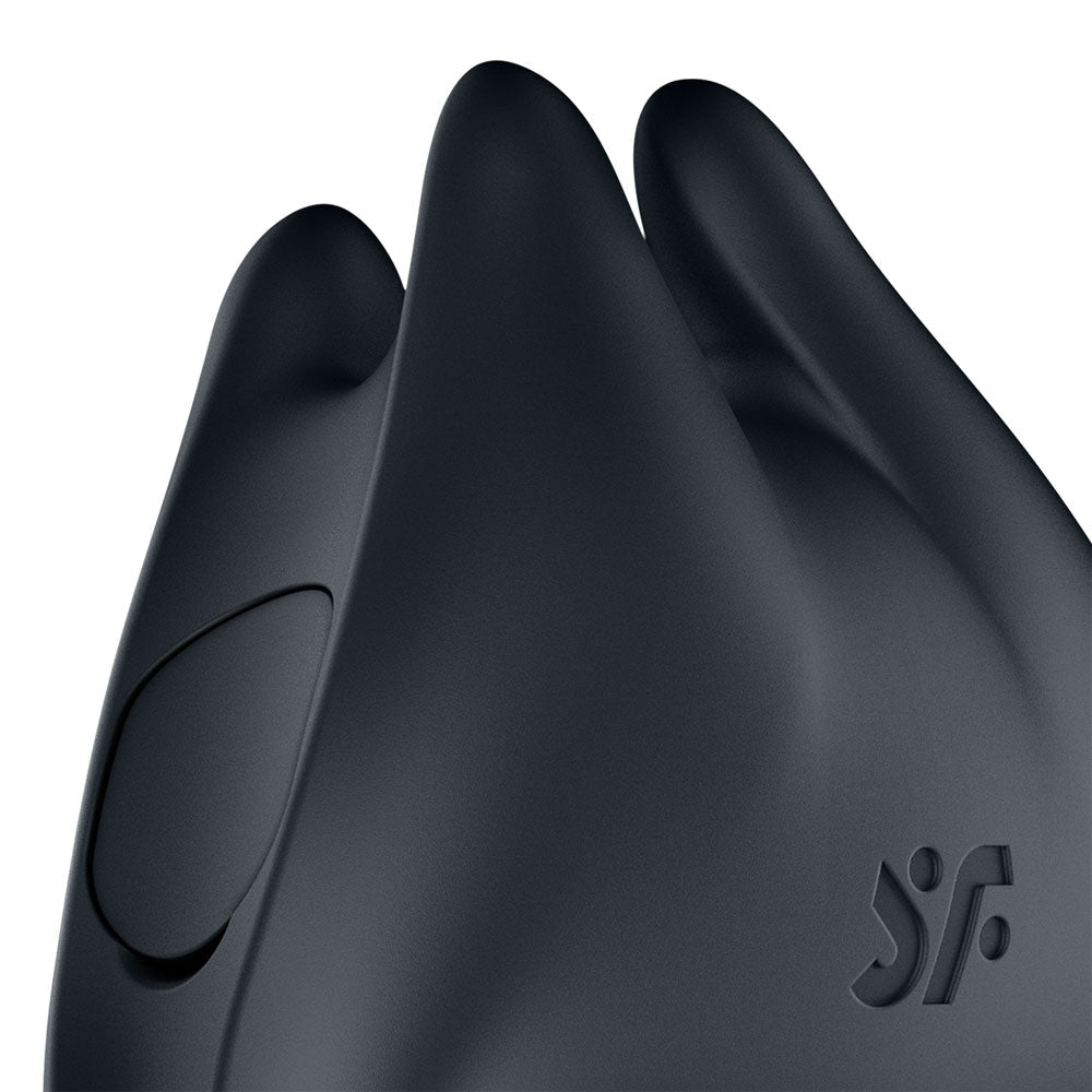 Satisfyer Perfect Pair 1 - Black USB-C Rechargeable Vibrating Couples Ring - Silk and Sin