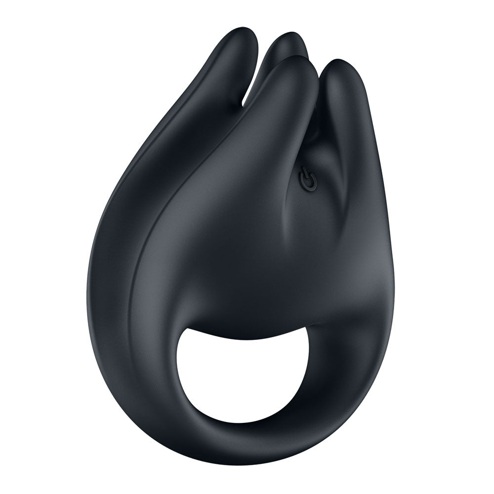 Satisfyer Perfect Pair 1 - Black USB-C Rechargeable Vibrating Couples Ring - Silk and Sin