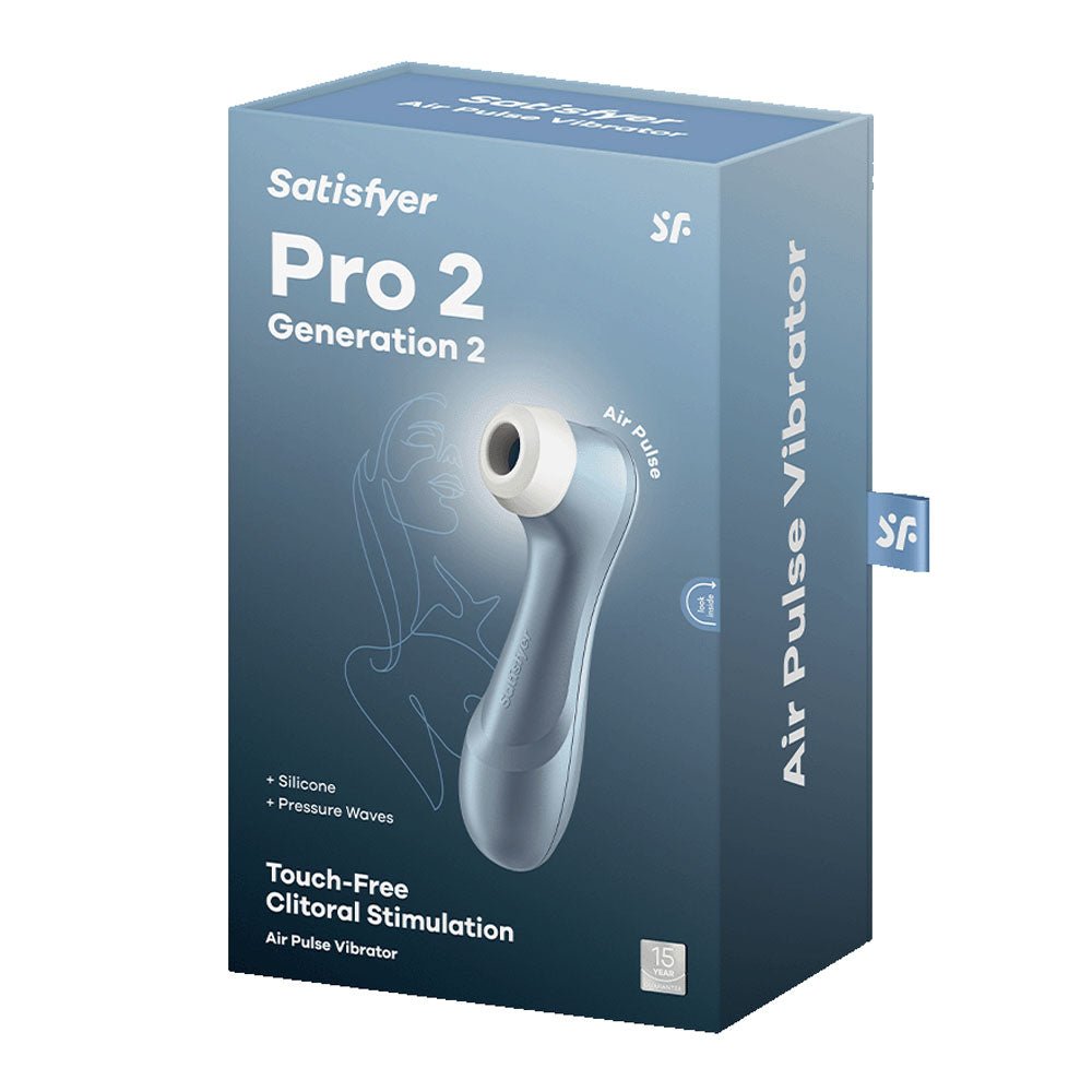 Satisfyer Pro 2 - Blue - Touch - Free USB - Rechargeable Clitoral Stimulator - silkandsin