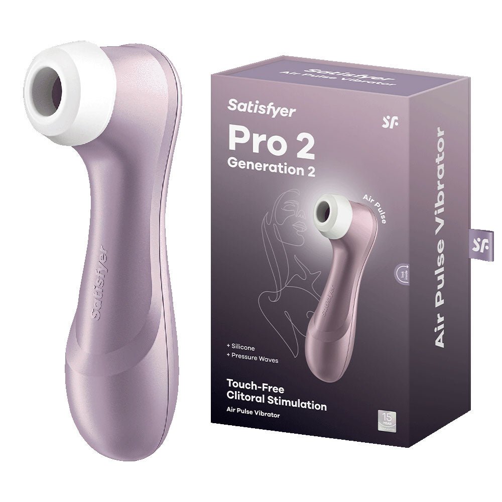 Satisfyer Pro 2 - Purple - Touch - Free USB - C Rechargeable Clitoral Stimulator - silkandsin
