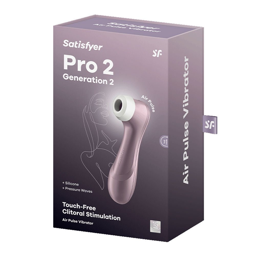 Satisfyer Pro 2 - Purple - Touch - Free USB - C Rechargeable Clitoral Stimulator - silkandsin
