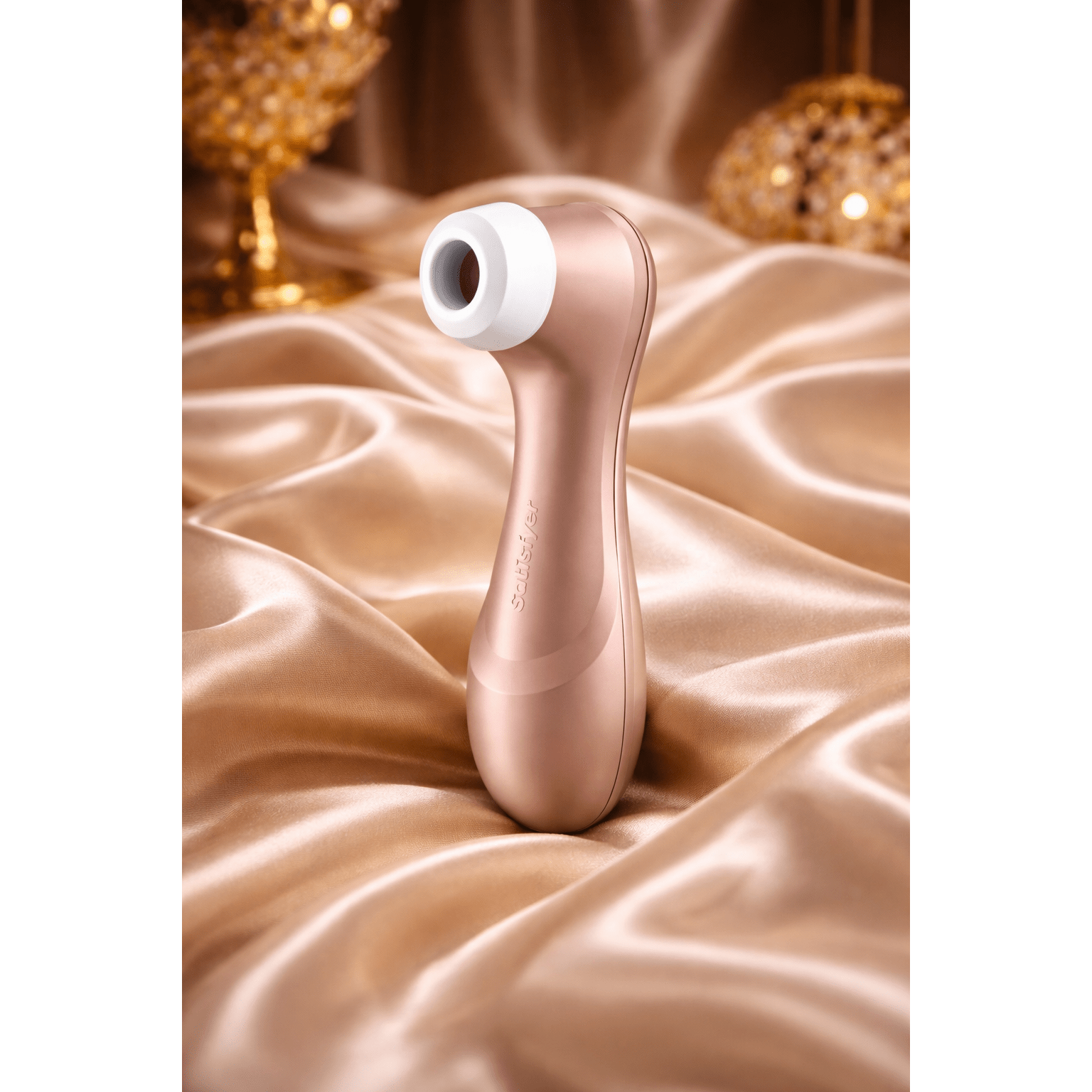 Satisfyer Pro 2 - Rose Gold - Touch - Free USB - Rechargeable Clitoral Stimulator - silkandsin
