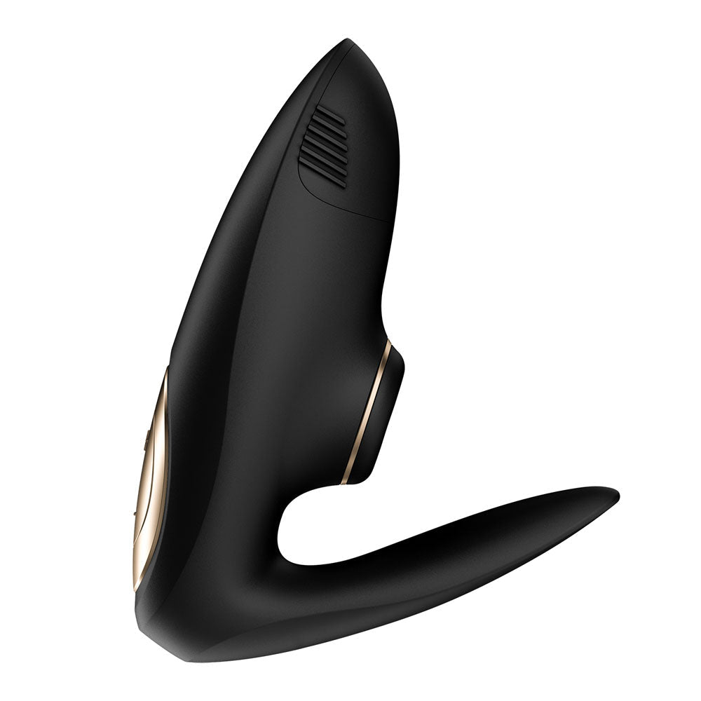Satisfyer Pro 4 Couples - Battery Series - Black U - Shaped Couples Vibe with Air Pulsation - silkandsin