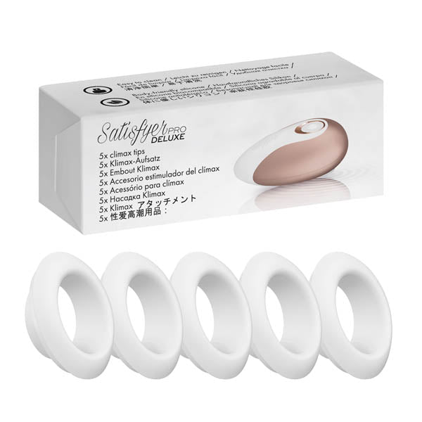 Satisfyer Pro Deluxe Climax Heads - 5 Replacement Silicone Heads for Satisfyer Pro Deluxe - silkandsin