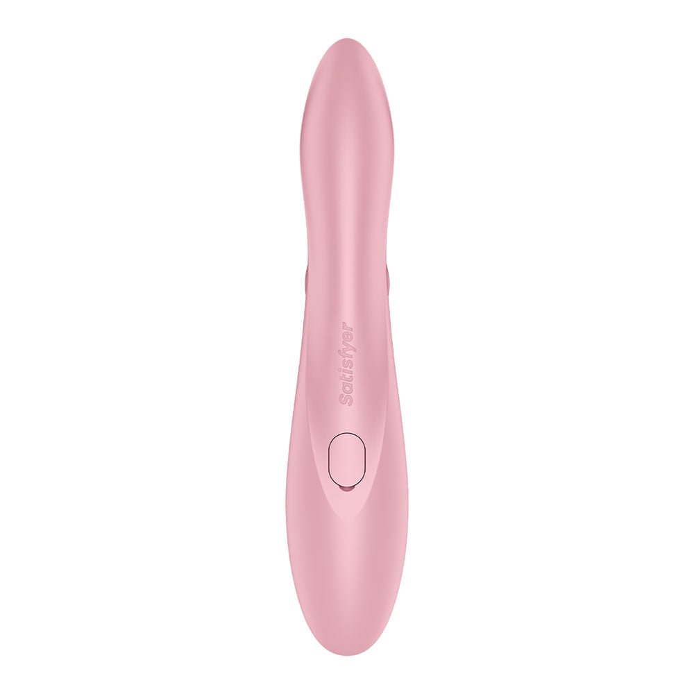 Satisfyer Pro + G-Spot - Pink - Rose Pink 22 cm USB-C Rechargeable Rabbit Vibrator with Touch-Free Clitoral Stimulator - Silk and Sin