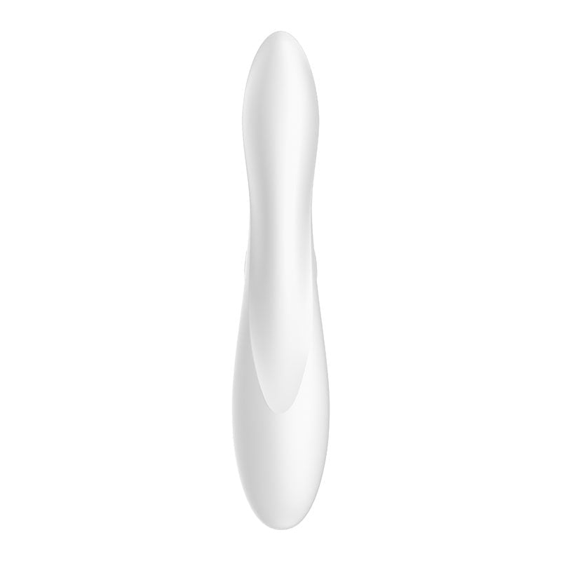 Satisfyer Pro + G - Spot - White 22 cm USB Rechargeable Rabbit Vibrator with Touch - Free Clitoral Stimulator - silkandsin