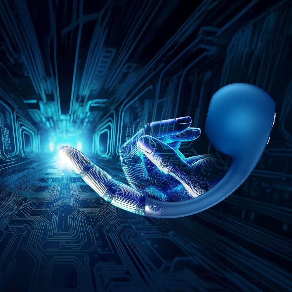 Satisfyer Pro+ Wave 4 - Blue USB Rechargeable Vibrator with Air Pulse Stimulation and App Control - Silk and Sin