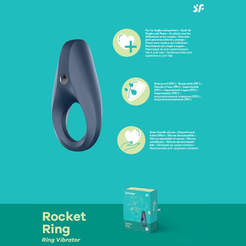 Satisfyer Rocket Ring - Vibrating Cock Ring - silkandsin