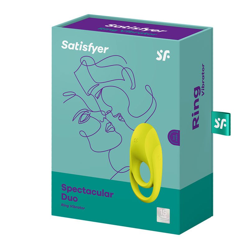 Satisfyer Spectacular Duo - Light Green USB Rechargeable Cock & Balls Ring - silkandsin