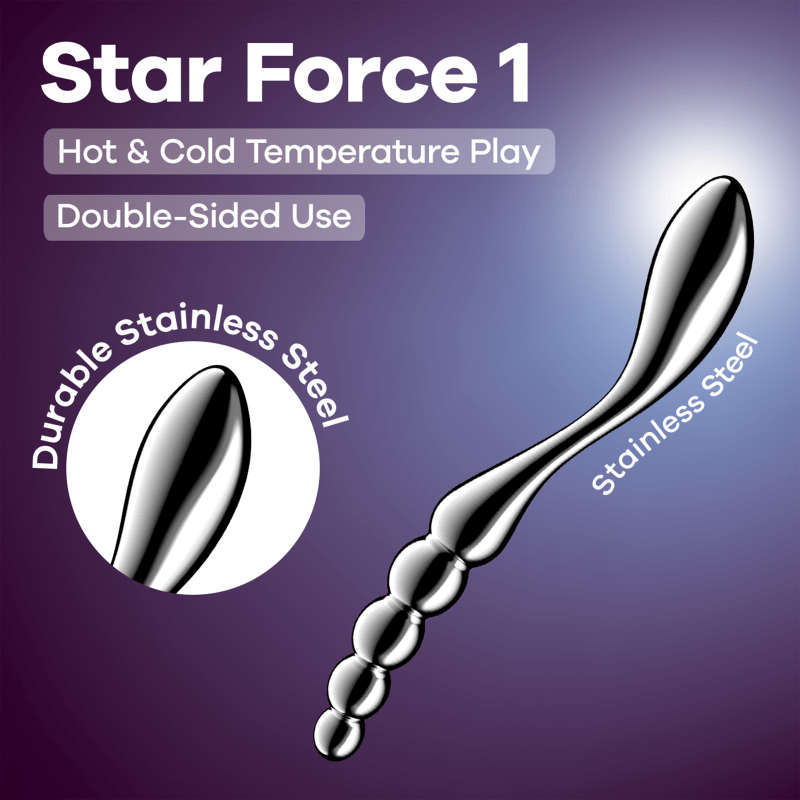 Satisfyer Star Force 1 Metal Dildo - Silk and Sin