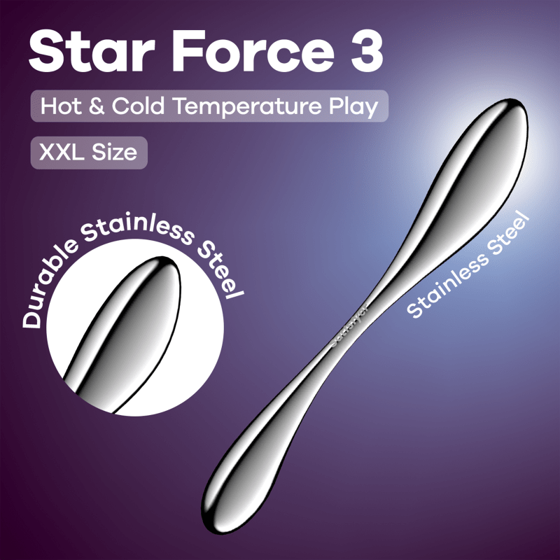 Satisfyer Star Force 3 Metal Dildo - Silk and Sin