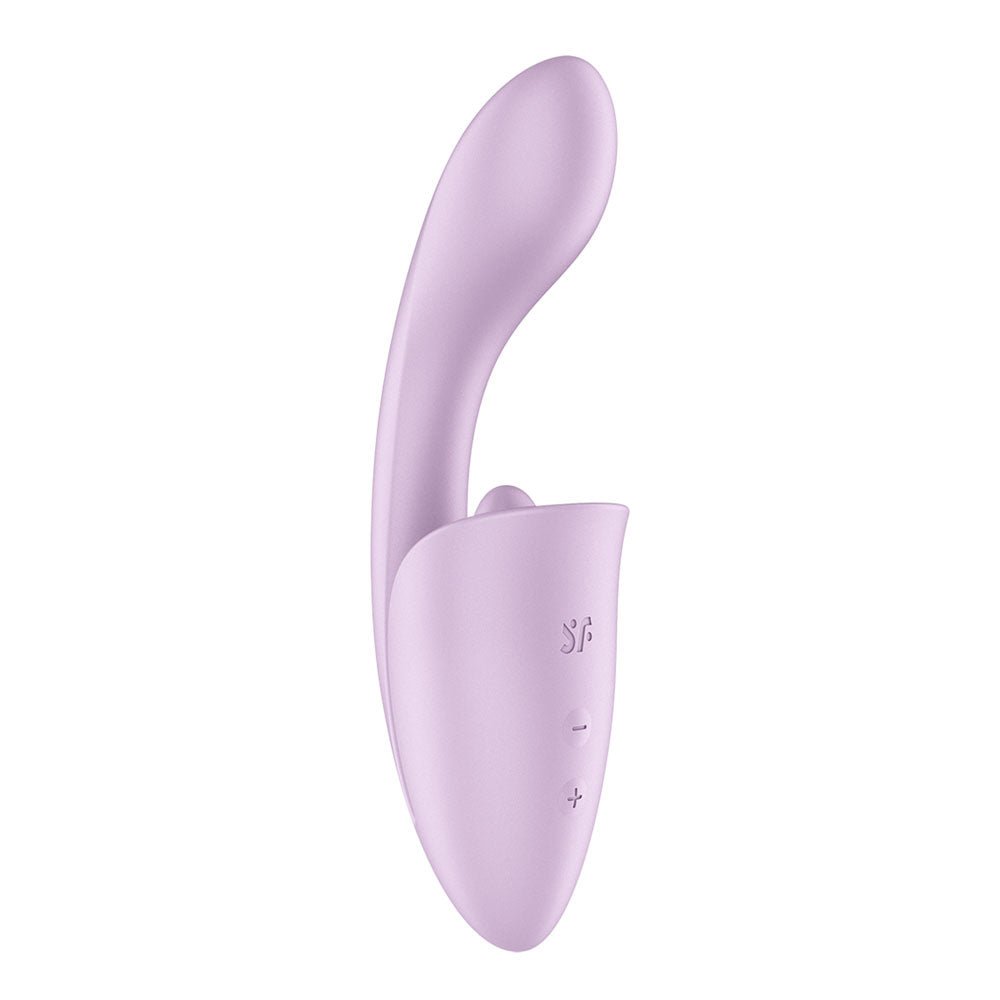 Satisfyer Tongue Expert - Violet 18 cm USB Rechargeable Vibrator with Flicking Clit Stimulator - silkandsin