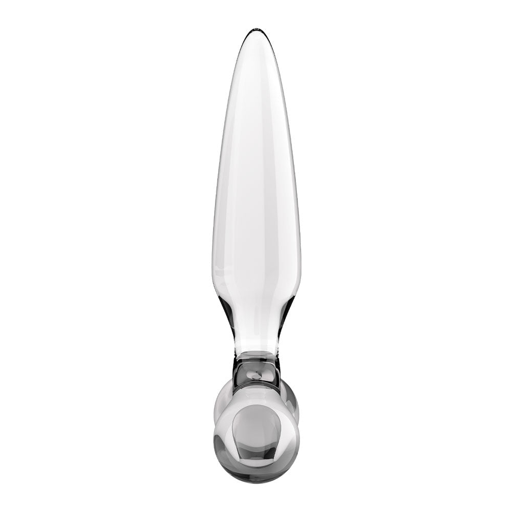Satisfyer Triple Crystal 2 - Clear - Clear Glass 3-in-1 Butt Plug - Silk and Sin