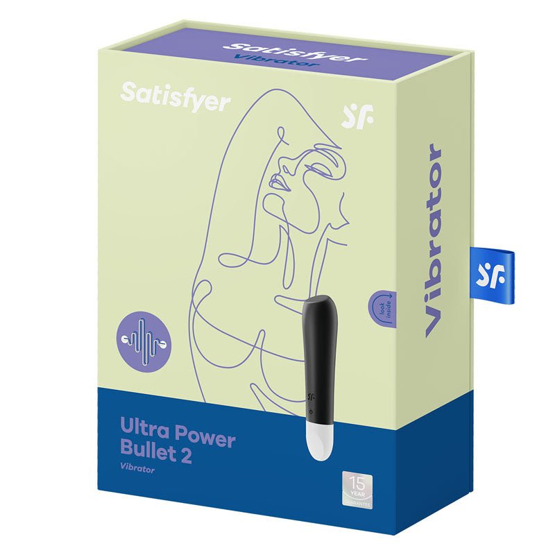 Satisfyer Ultra Power Bullet 2 - Black USB Rechargeable Bullet - silkandsin
