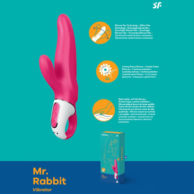Satisfyer Vibes - Mister Rabbit - Pink USB Rechargeable Rabbit Vibrator - silkandsin