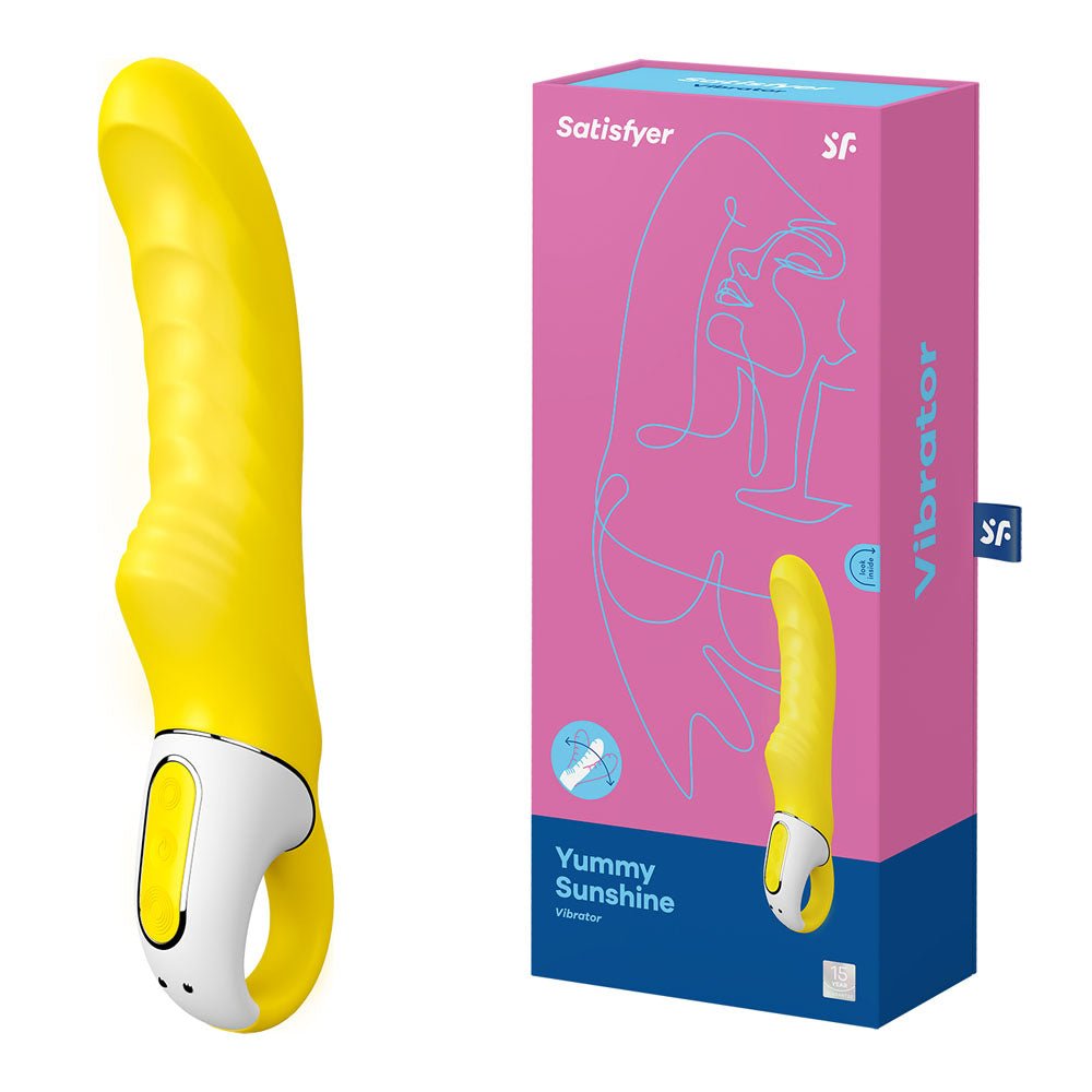 Satisfyer Vibes - Yummy Sunshine - Yellow USB Rechargeable Vibrator - silkandsin