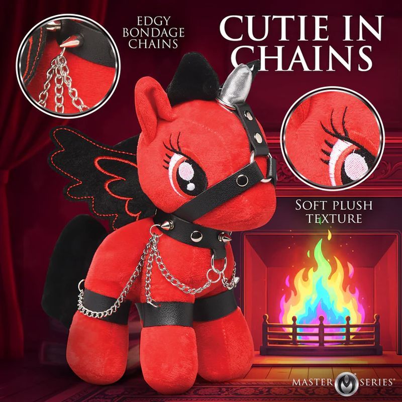 Scarlet Chainheart Bondage Pony - Silk and Sin