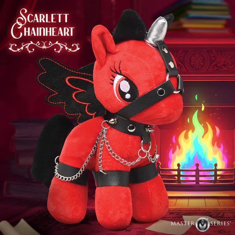 Scarlet Chainheart Bondage Pony - Silk and Sin