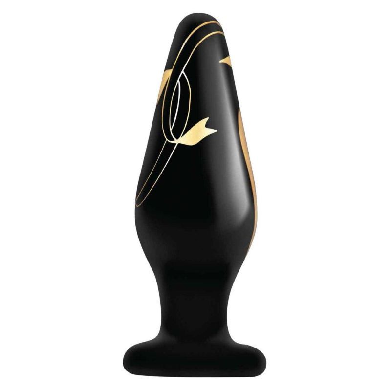 Secret Kisses Handblown Wide Glass Plug 4.5in - Silk and Sin