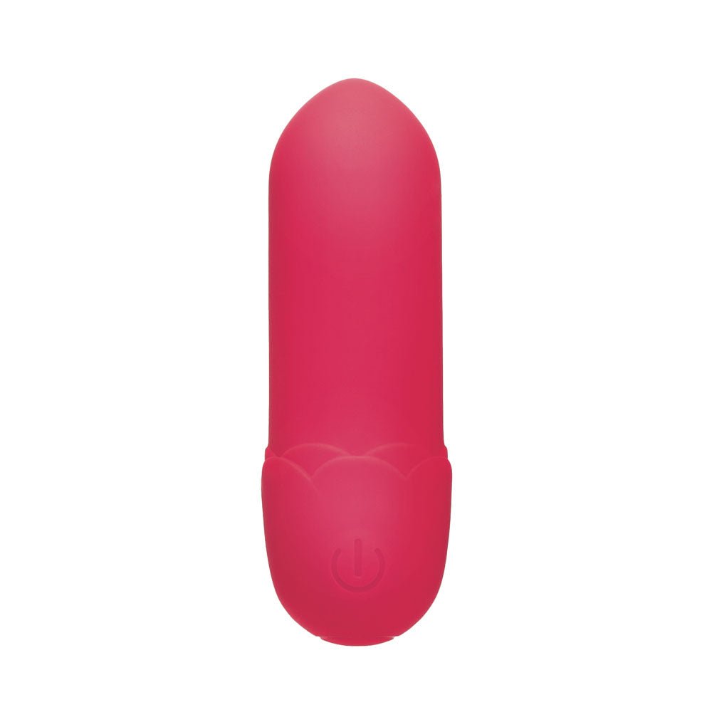 Secret Kisses ROSEGASM Petal Play Mini Bullet Vibe - Red 7.5 cm USB Rechargeable Bullet with Wireless Remote - Silk and Sin