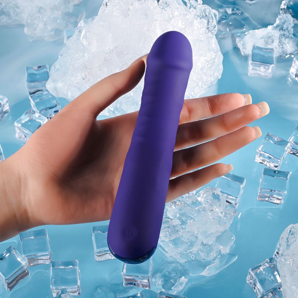 Selopa AMBITION - Purple 17 cm USB Rechargeable Thrusting Vibrator - silkandsin